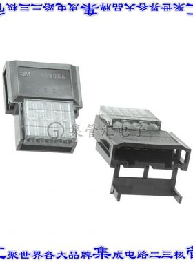 35805-6080-A00GF 矩形连接器5POS插头3mm母插口黑色IDC镀金自由