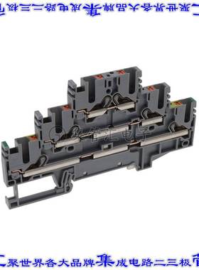 PIKD 2,5/PE/L/L GR 端子块连接器6POS馈通式5.1mm灰色12-26AWG