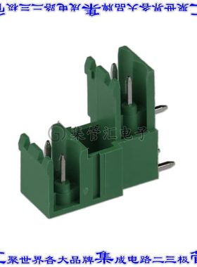 691335510004 端子块连接器4POS接头公引脚带罩2排5.08mm绿色90DE