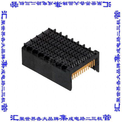 2007839-1 背板连接器192POS接头公引脚12排1.91mm通孔黑色
