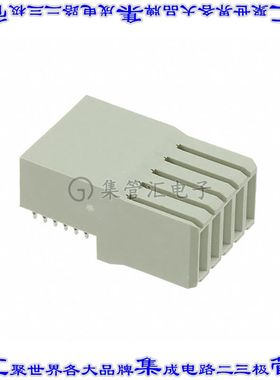120943-3 背板连接器5POS插座母插口板边缘通孔直角灰色