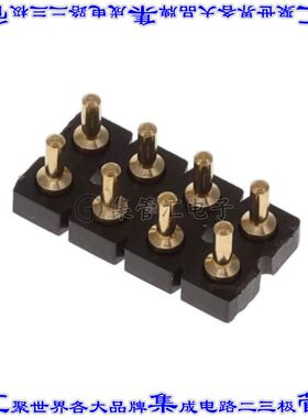 SDL-104-G-19 针座连接器8POS插座2排2.54mm母形插口通孔直针镀金