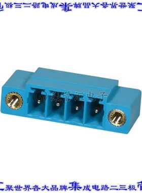 TBP02R1W-381-04BE 端子块连接器4POS接头公引脚带罩3.81mm蓝色90
