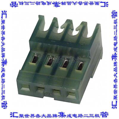 3-640623-4 矩形连接器4POS插座2.54mm母插口绿色IDC锡自由悬挂直