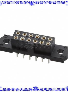 M80-4101242 针座连接器12POS插座2排2mm母形插口通孔直针镀金