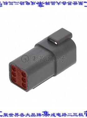 DT04-6P-C015 矩形连接器外壳6POS插座3排公形引脚灰色自由悬挂