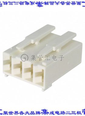 2-1241959-4 矩形连接器外壳4POS插座5mm母形插口天然色自由悬挂