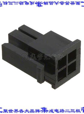 662004113322 矩形连接器外壳4POS插座2排3mm母形插口黑色自由悬