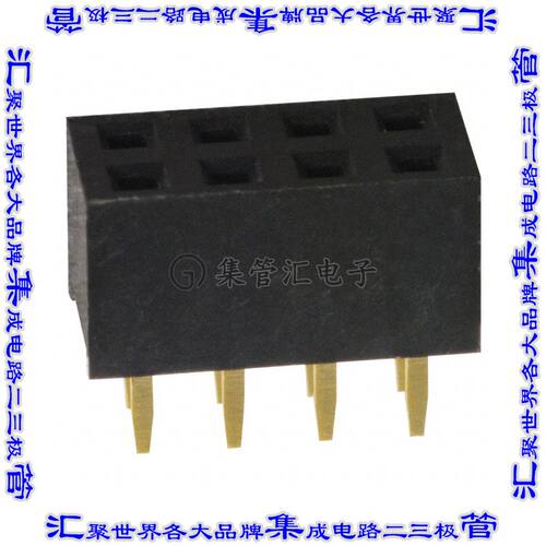 NPPN042AFCN-RC 针座连接器8POS插座2排2mm母形插口通孔直针镀金
