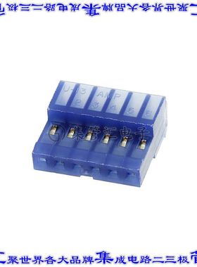 3-641192-6 矩形连接器6POS插座2.54mm母插口蓝色IDC镀金自由悬挂