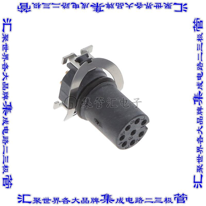 MSAS-08PFFT-EE0001 圆形连接器8POS插件母插口焊接镀金表面贴装