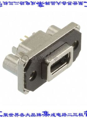 MUSBE55100 连接器USB-miniAB插座5POS USB 2.0通孔