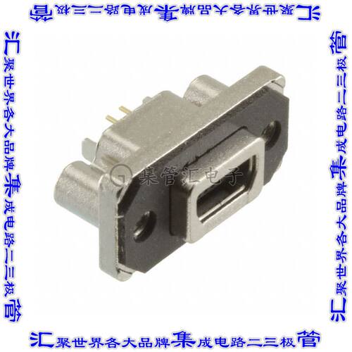 MUSBE55100 连接器USB-miniAB插座5POS USB 2.0通孔