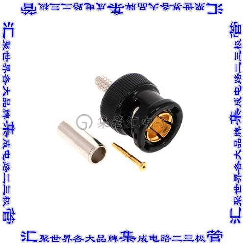 UPL2000-D1/B 同轴连接器BNC插头公引脚压接75欧姆自由悬挂