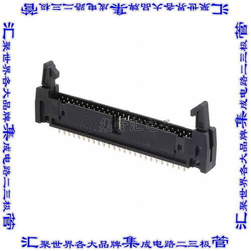MHR-50-VUAL 针座连接器50POS接头2排2.54mm公形插针通孔直针镀金