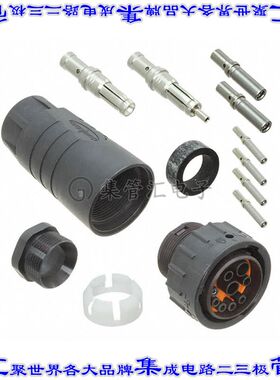 AHDP06-24-91S-BS1-K10M 圆形连接器9POS插头母插口压接镍自由悬