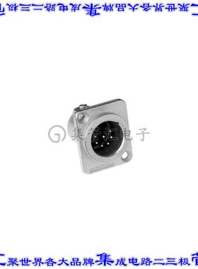 AC7MDZ 圆形连接器7POS插座公形引脚焊杯镀金面板安装