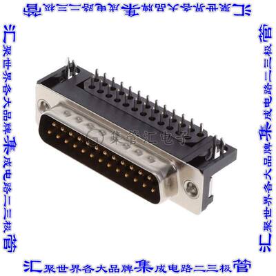 KF22X-B25P-N 连接器25POS插头公引脚2排D-Sub通孔直角