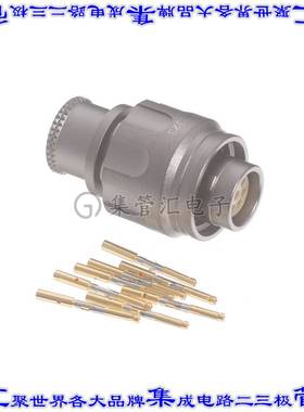 FGS.1M.308.XLMTY 圆形连接器8POS插头母插口压接镀金自由悬挂