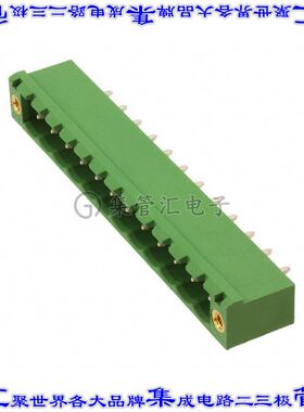 1777170 端子块连接器12POS接头公引脚带罩5.08mm绿色垂直通孔