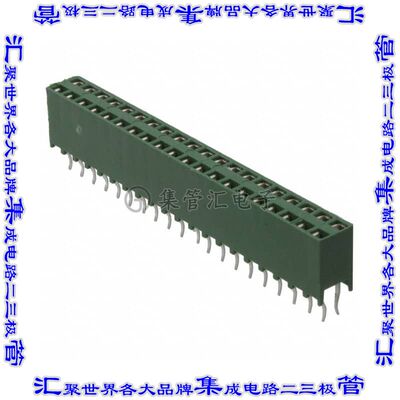 2-215309-0 针座连接器40POS插座2排2.54mm母形插口通孔直针镀金