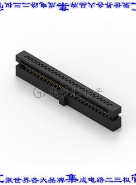 62705023121 矩形连接器50POS插座2排1.27mm母插口黑色IDC镀金自