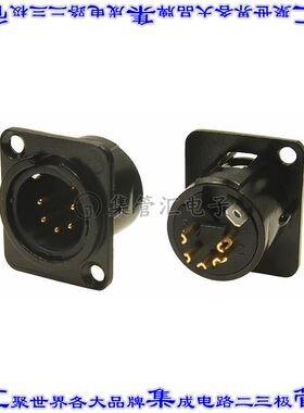 FC61955 圆形连接器5POS插座公形引脚焊杯面板安装