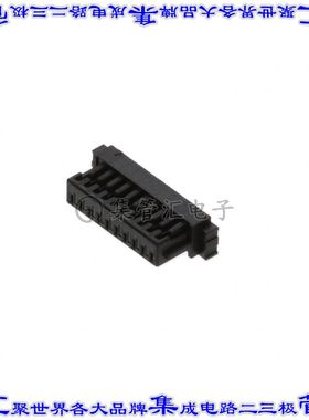 ISS1-10 矩形连接器外壳10POS 1mm母形插口黑色自由悬挂