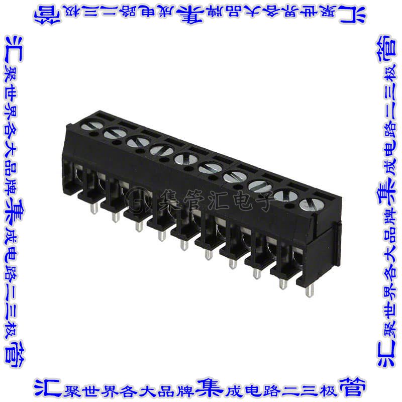 OSTTE100104 线对板连接器10POS接线端子3.5mm通孔水平带板