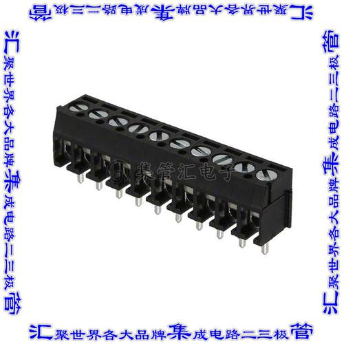 OSTTE100104 线对板连接器10POS接线端子3.5mm通孔水平带板