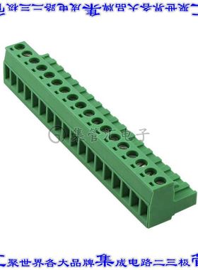 1757174 端子块连接器18POS插头母插口5.08mm绿色自由悬挂