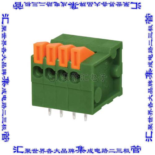 TBL003-254-04GR-2OR 线对板连接器4POS接线端子2.54mm通孔水平带