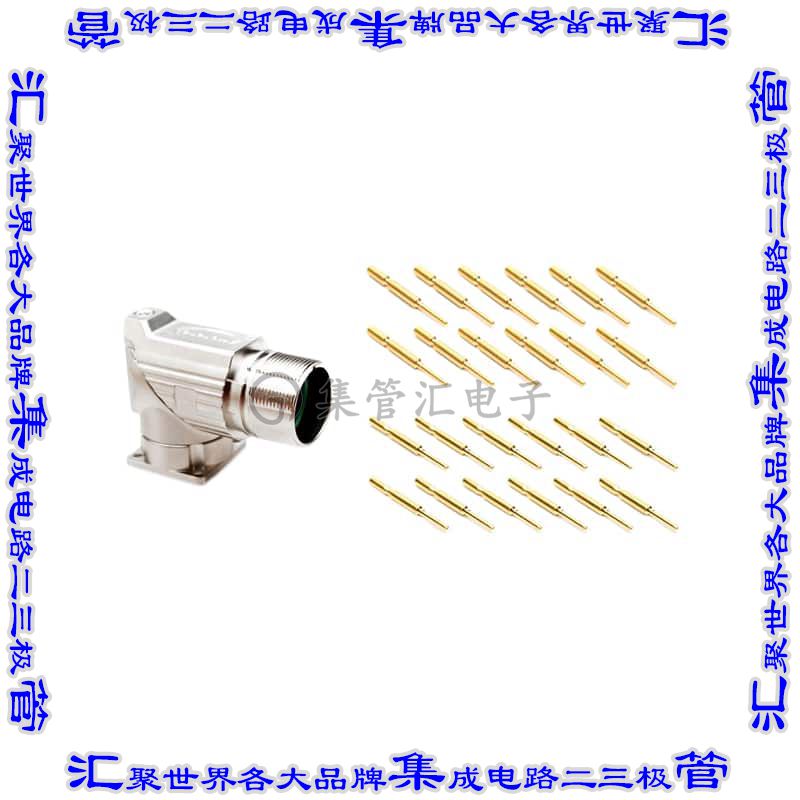 MA5RAE1201-KIT 圆形连接器12POS插座公形引脚压接镀金面板安装直