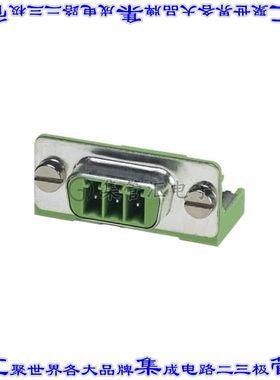 1689310 端子块连接器3POS接头公引脚带罩3.5mm绿色90DEG通孔
