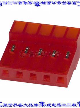 3-640433-5 矩形连接器5POS插座3.96mm母插口红色IDC锡自由悬挂