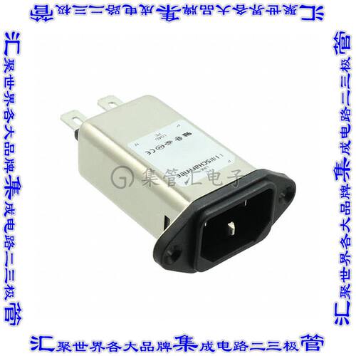 FN9244EB-15-06 电源接入连接器3POS插座公型片状插脚IEC320-C14
