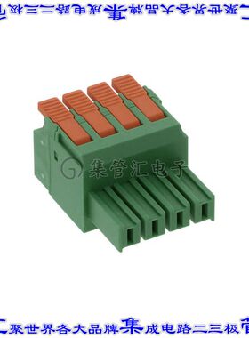 1716923 端子块连接器4POS插头母插口7.62mm绿色自由悬挂