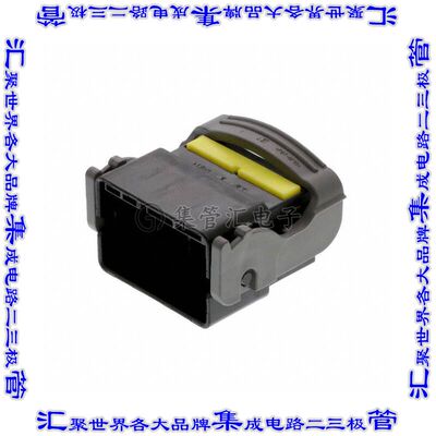 1-1897552-2 矩形连接器外壳32POS插头4排4mm公形引脚黑色自由悬