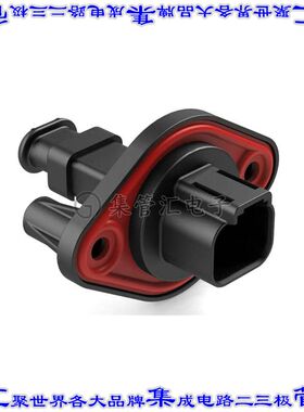 AT04-2P-PM15 矩形连接器外壳2POS插座公形引脚黑色面板安装