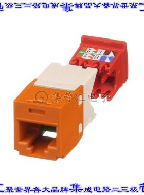 CJ5E88TGOR 接插件连接器CATEGORY 5E, RJ45, 8-POSITION, 8