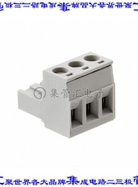 1849396 端子块连接器3POS插头母插口5.08mm灰色自由悬挂