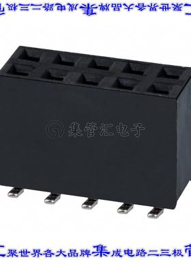 NPTC052KFMS-RC 针座连接器10POS插座2排2.54mm母形插口表贴SMD锡