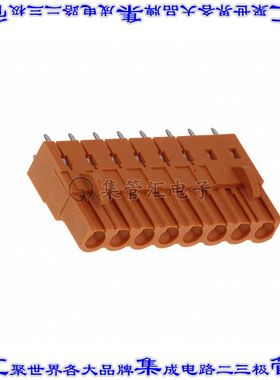 1630770000 端子块连接器8POS接头母型插口5.08mm橙色垂直通孔