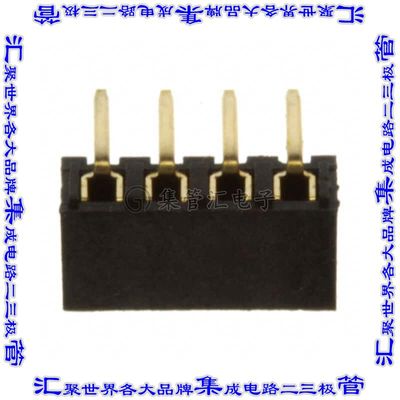 NPPN041FGGN-RC 针座连接器4POS插座2mm母形插口通孔直角镀金