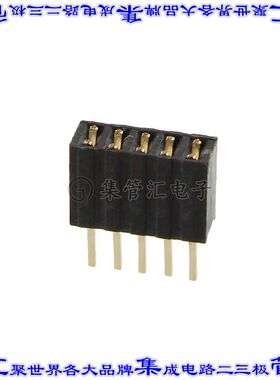 M52-5000545 针座连接器5POS插座1.27mm叉状通孔直针镀金