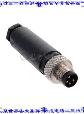 CNM08-S4SP0-BP5 圆形连接器4POS插座公形引脚螺钉镀金自由悬挂