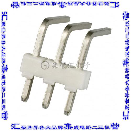 3-644457-3 针座连接器3POS接头2.54mm公形插针通孔直角锡