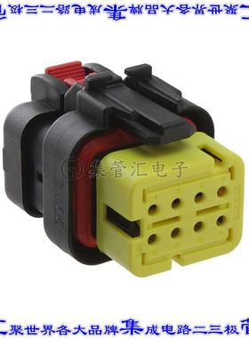 776532-3 矩形连接器外壳8POS插头2排4.5mm母形插口黑色自由悬挂