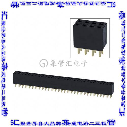 PPPC302LFBN-RC 针座连接器60POS插座2排2.54mm母形插口通孔直针