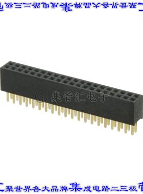 M50-3002045 针座连接器40POS插座2排1.27mm母形插口通孔直针镀金